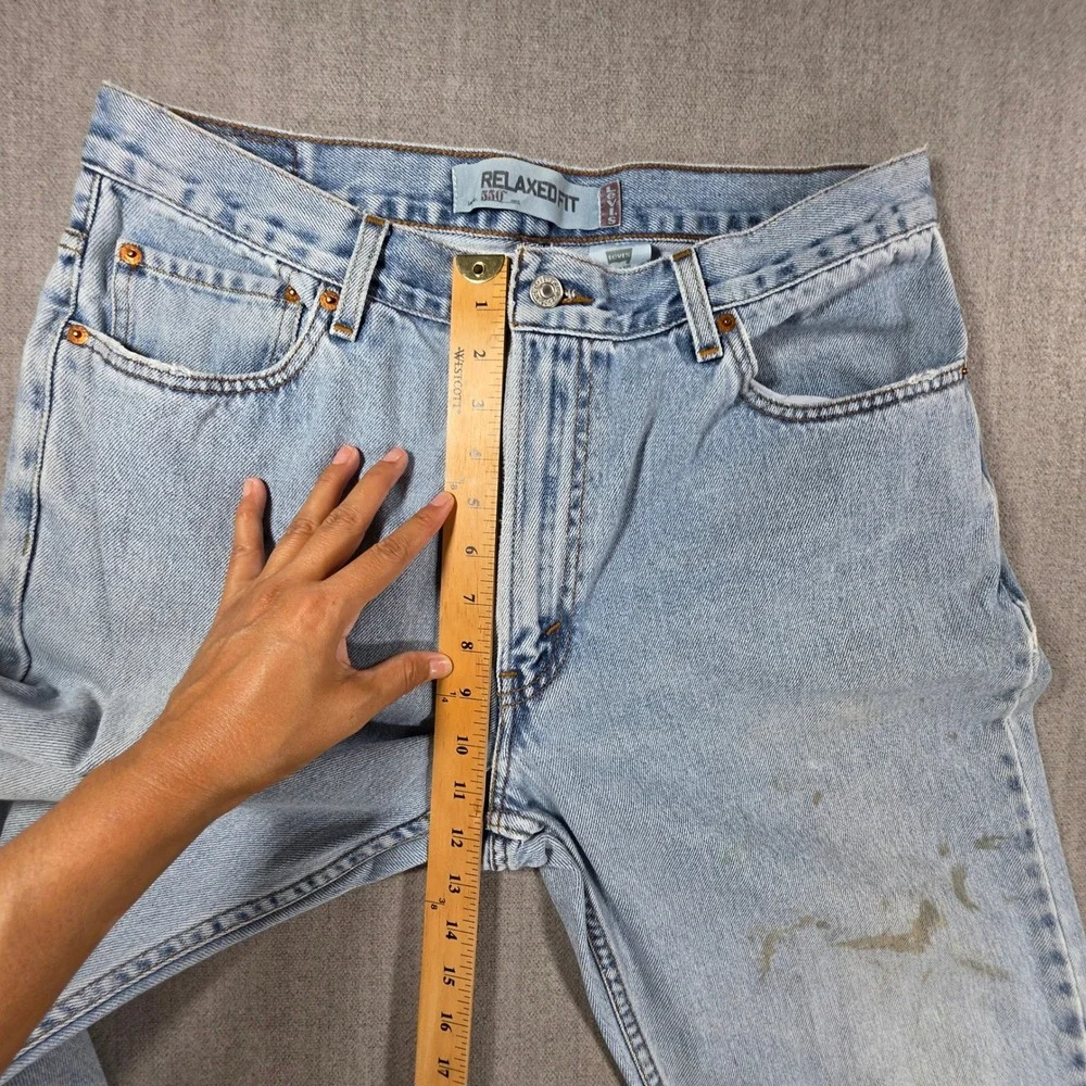 Levi's 550 Relaxed‎ Fit Jeans Men W36 L30 Light Wash Blue Denim Tapered Leg